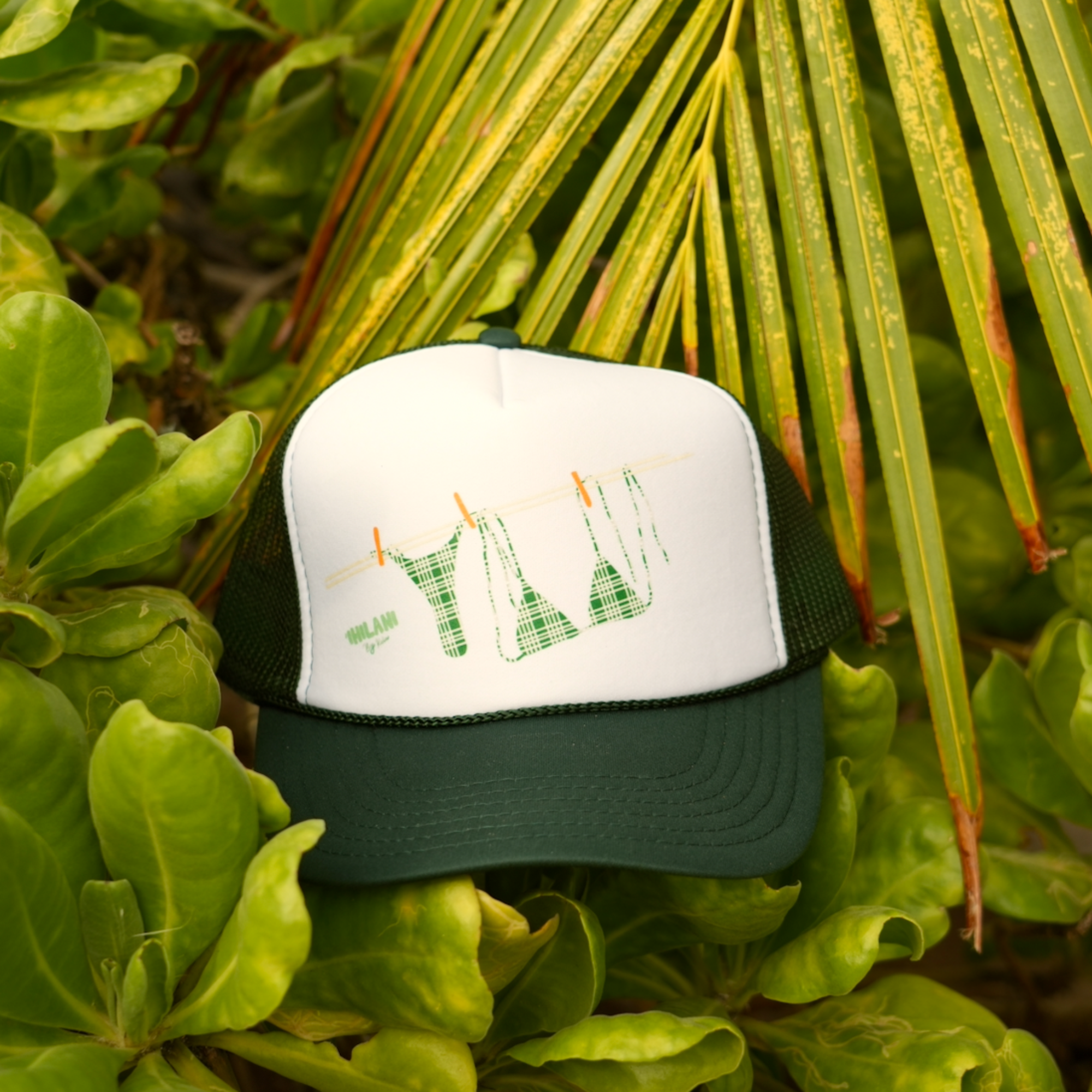Green Palaka Bikini Trucker Hat